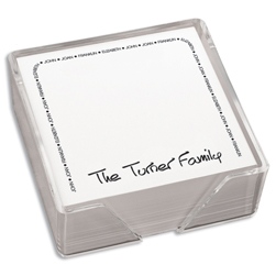 Great gift!  Lucite holder with Personalized Notes!