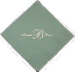 There are many colors for napkins, ink colors, typestyles and layouts to choose from for personalized napkins.